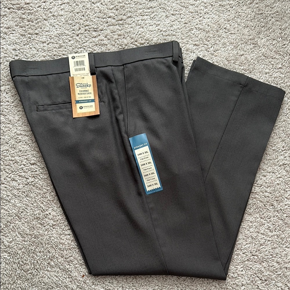 Men's Gray Haggar Dress Pants BRAND NEW :)